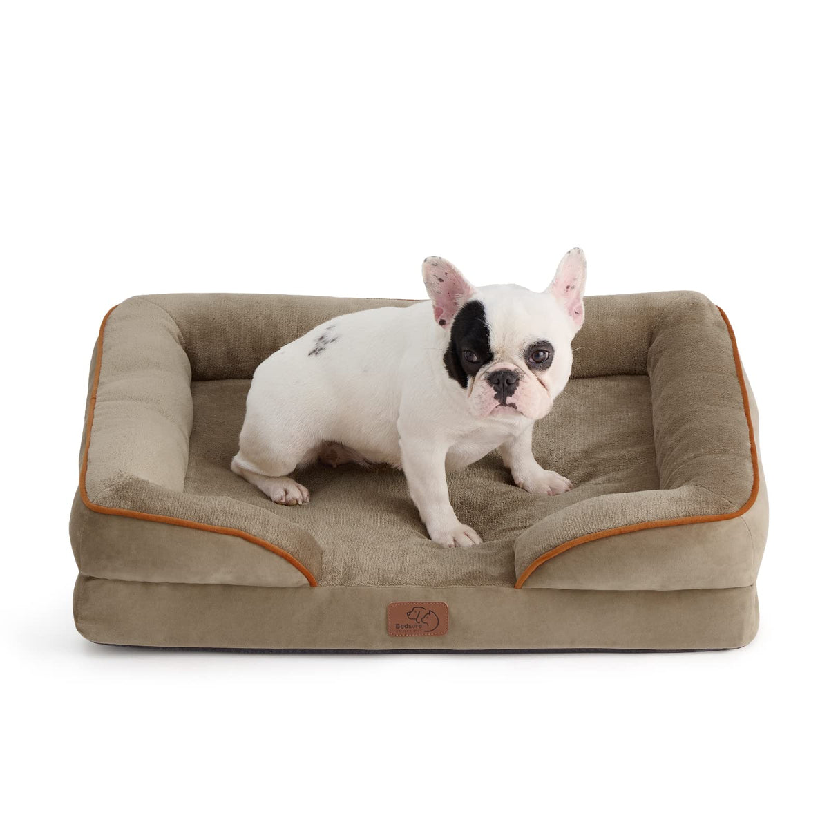 Bedsure cama ortopédica para perros de tamaño medio con espuma de alta densidad para soporte.