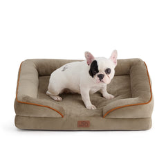 Bedsure cama ortopédica para perros de tamaño medio con espuma de alta densidad para soporte.