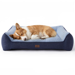 Bedsure cama ortopédica para perro mediano, soporte y comodidad.