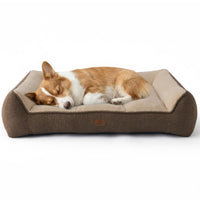 Bedsure cama ortopédica para perro mediano con funda impermeable para limpieza rápida.
