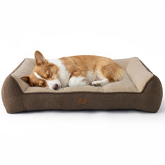 Bedsure cama ortopédica para perro mediano con funda impermeable para limpieza rápida.