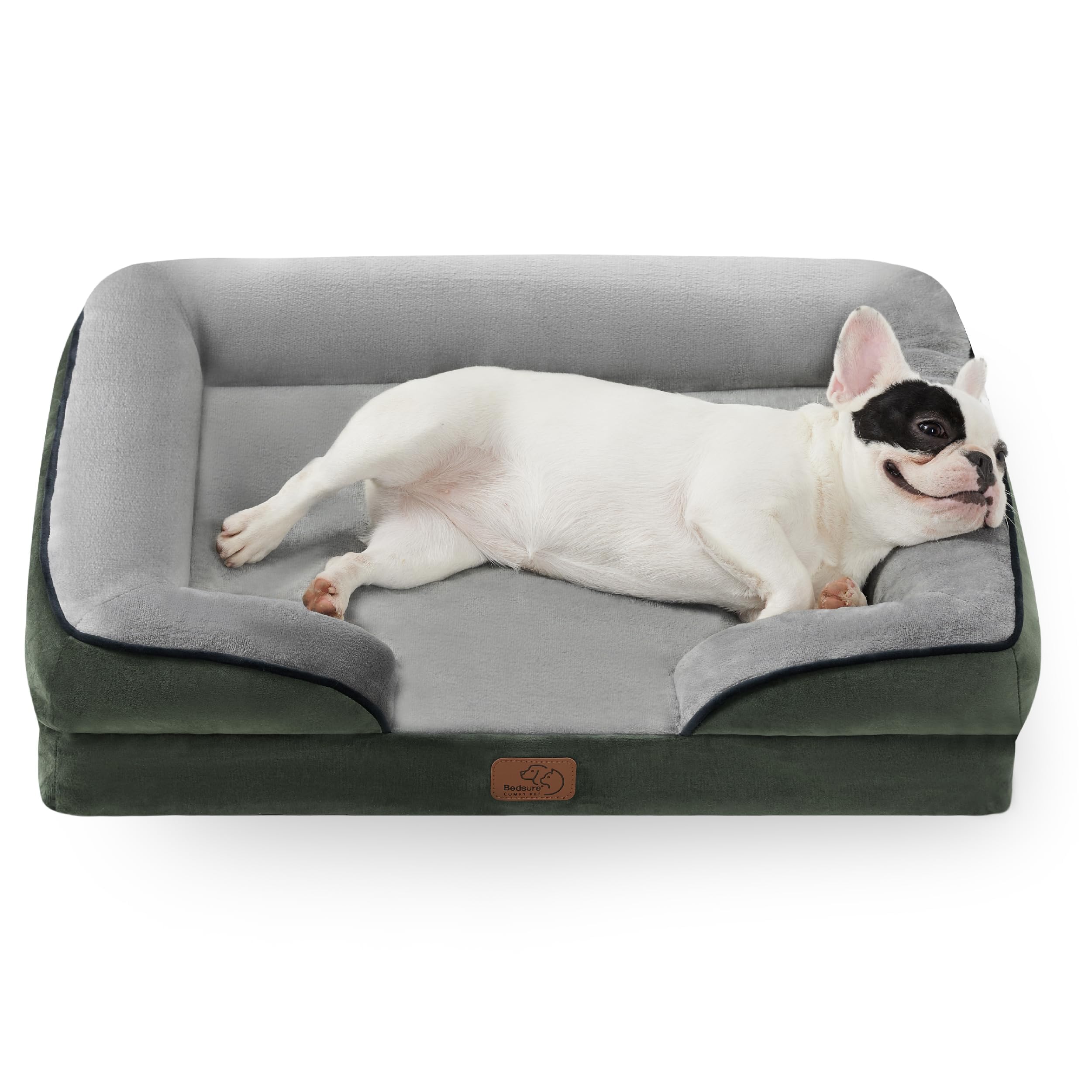 Bedsure cama ortopédica para perros medianos con funda lavable para limpieza fácil