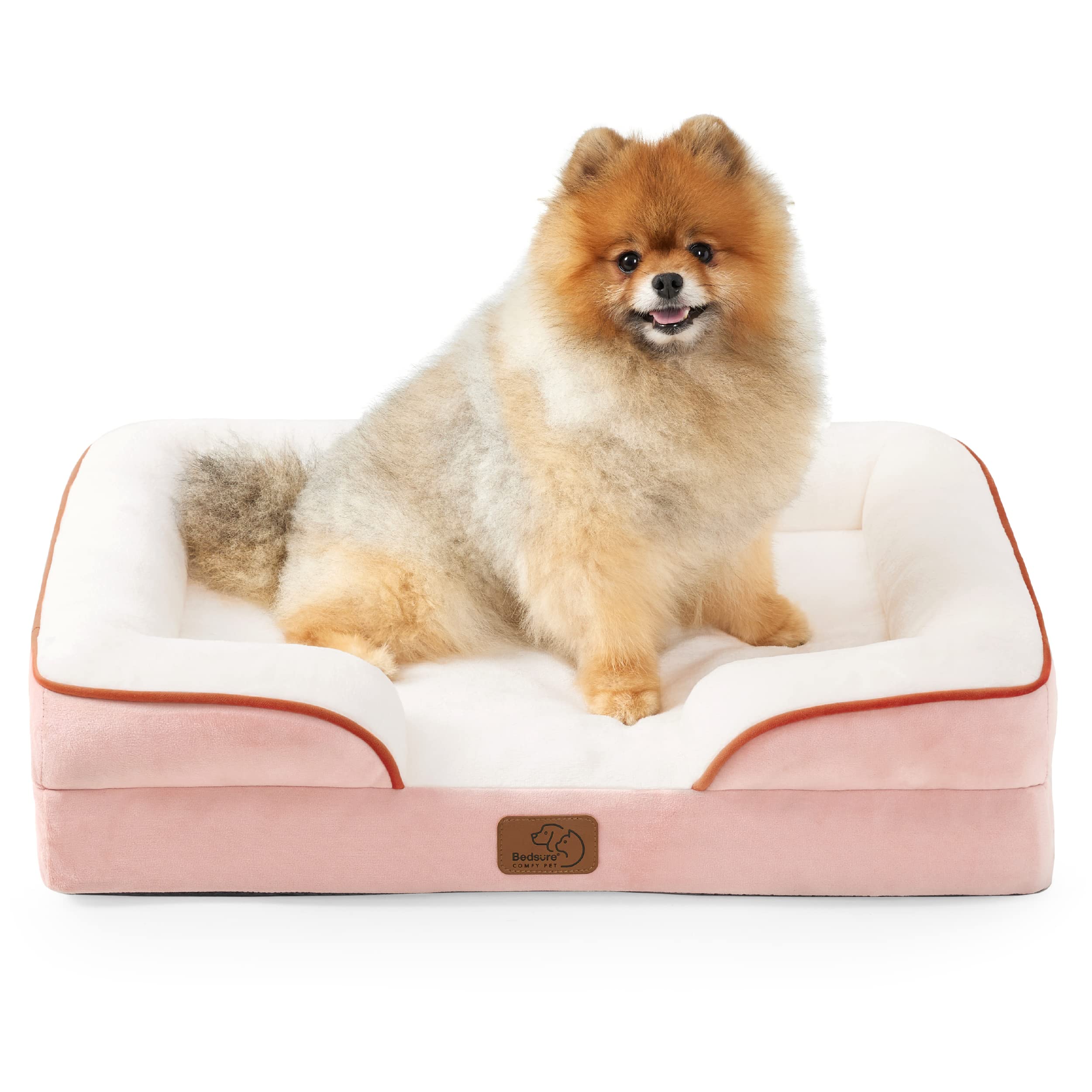 Bedsure cama ortopédica para perro pequeño, vista general para reposo cómodo.