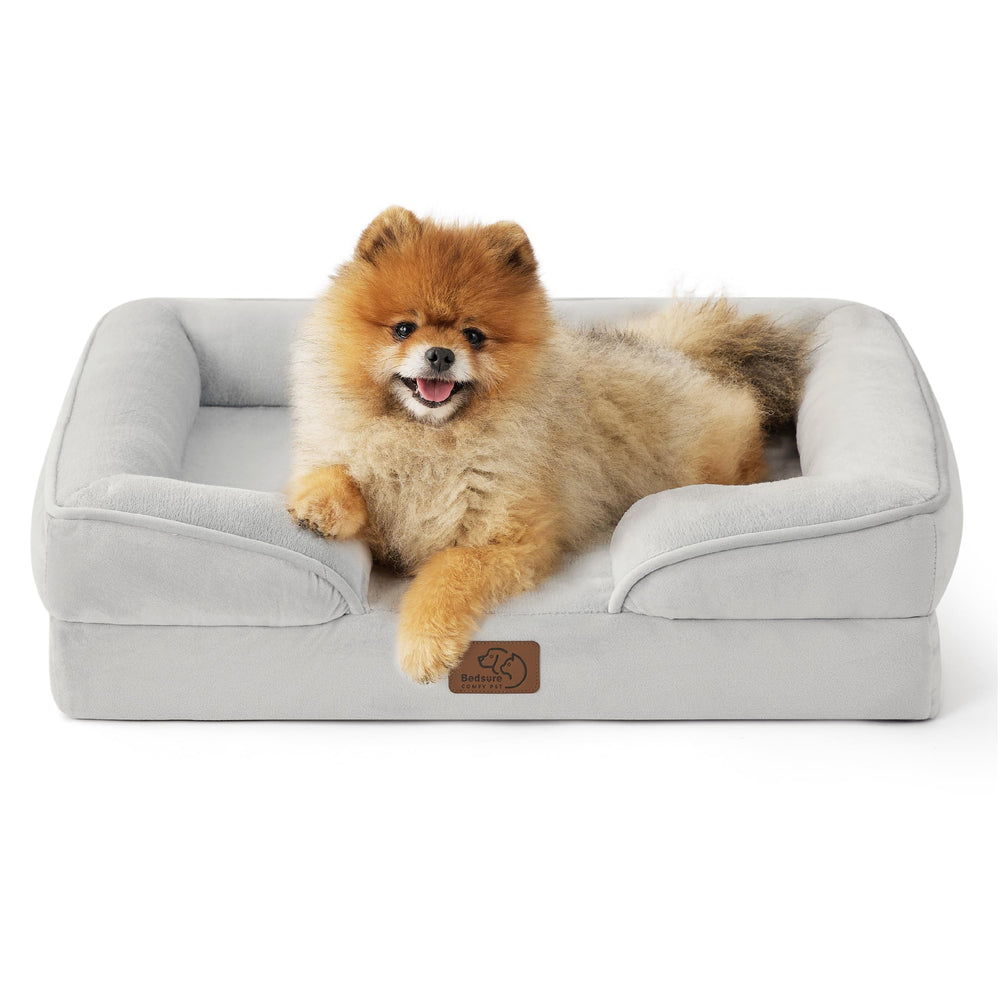Bedsure cama ortopédica para perro pequeño con soporte y confort.
