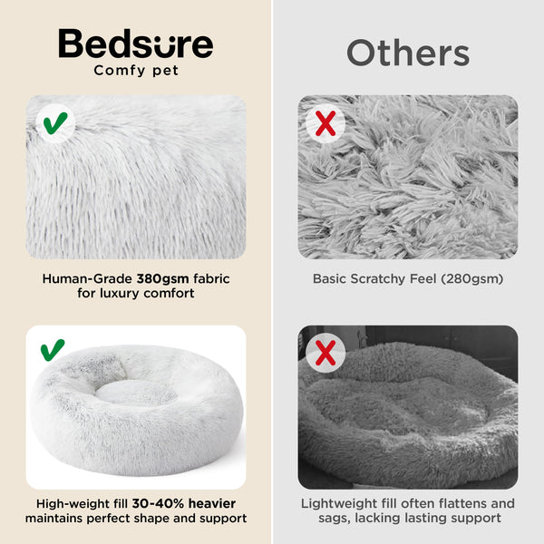 Bedsure cama para perro pequeño rosquilla relleno suave ideal para dormir profundo