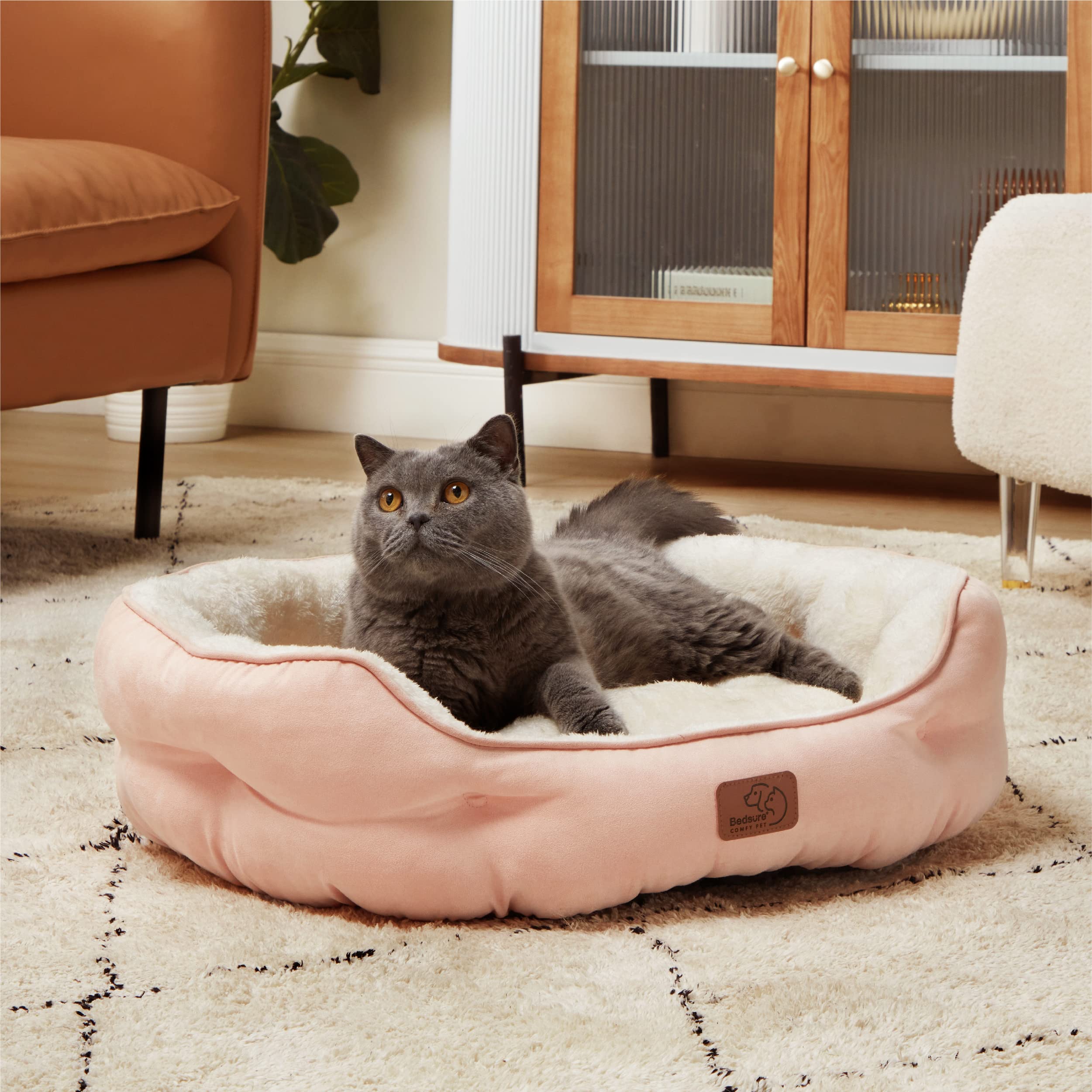 Bedsure cama para perros pequeños, lavable en lavadora para uso diario.