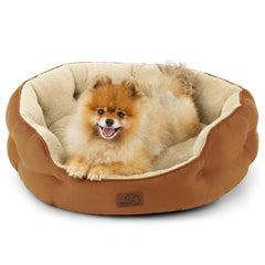 Bedsure cama para perro pequeño en terracota con descanso cómodo