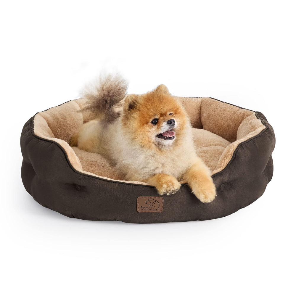 Bedsure cama para perro pequeño con sherpa suave para descanso cómodo.