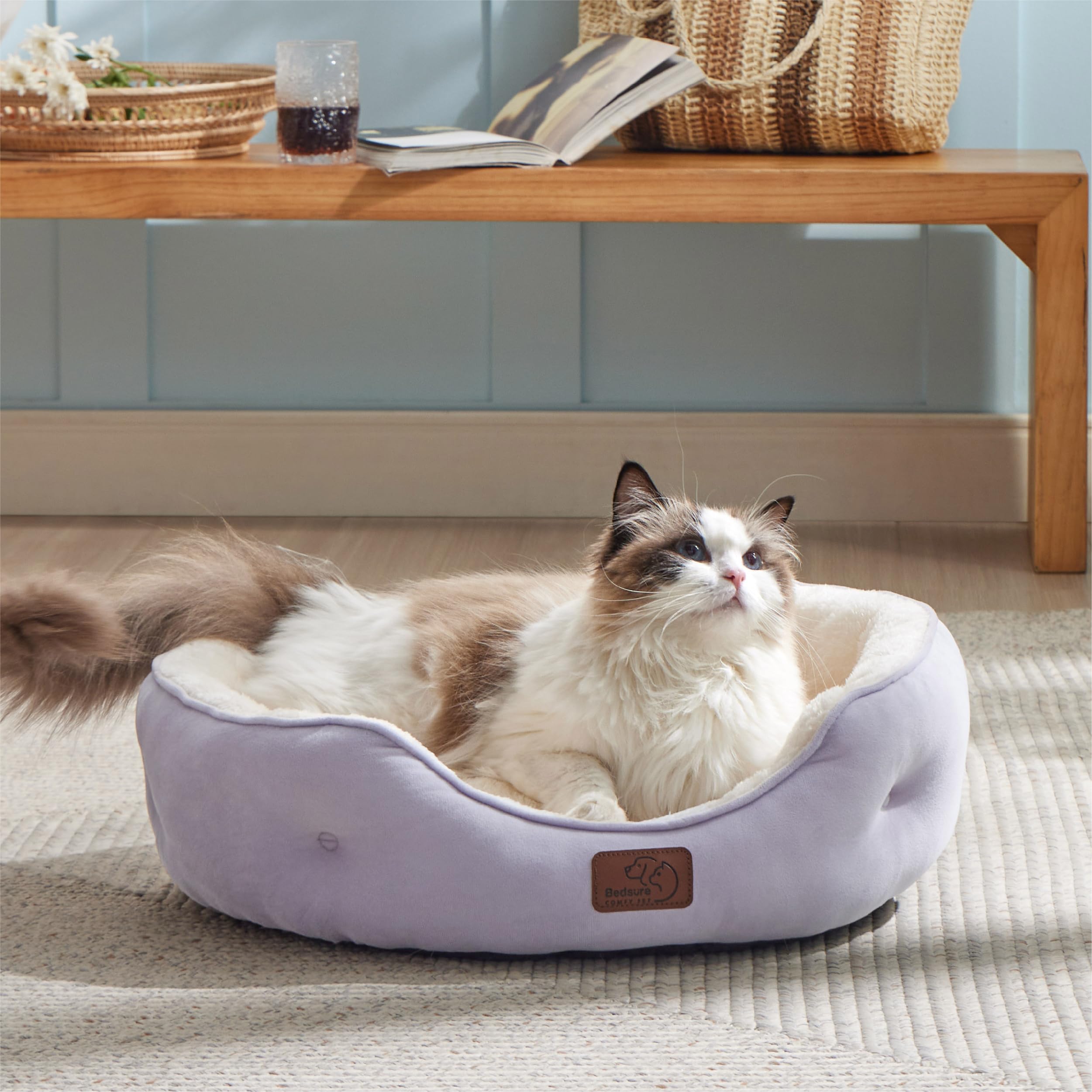 Bedsure cama para perros pequeños talla 63 cm; espacio cómodo para dormir