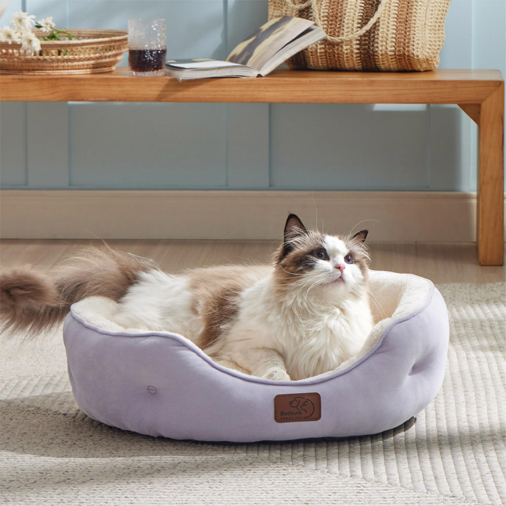 Bedsure cama para perros pequeños talla 63 cm; espacio cómodo para dormir