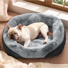 Bedsure cama para perro rectangular gris con base antideslizante, ideal para suelos lisos
