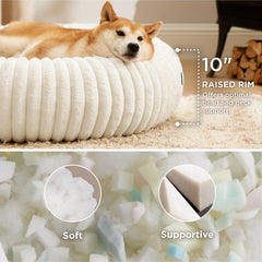 Bedsure cama para perros redonda con base antideslizante, evita deslizamientos durante el descanso