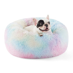 Bedsure cama para perro redonda con relleno suave para comodidad.