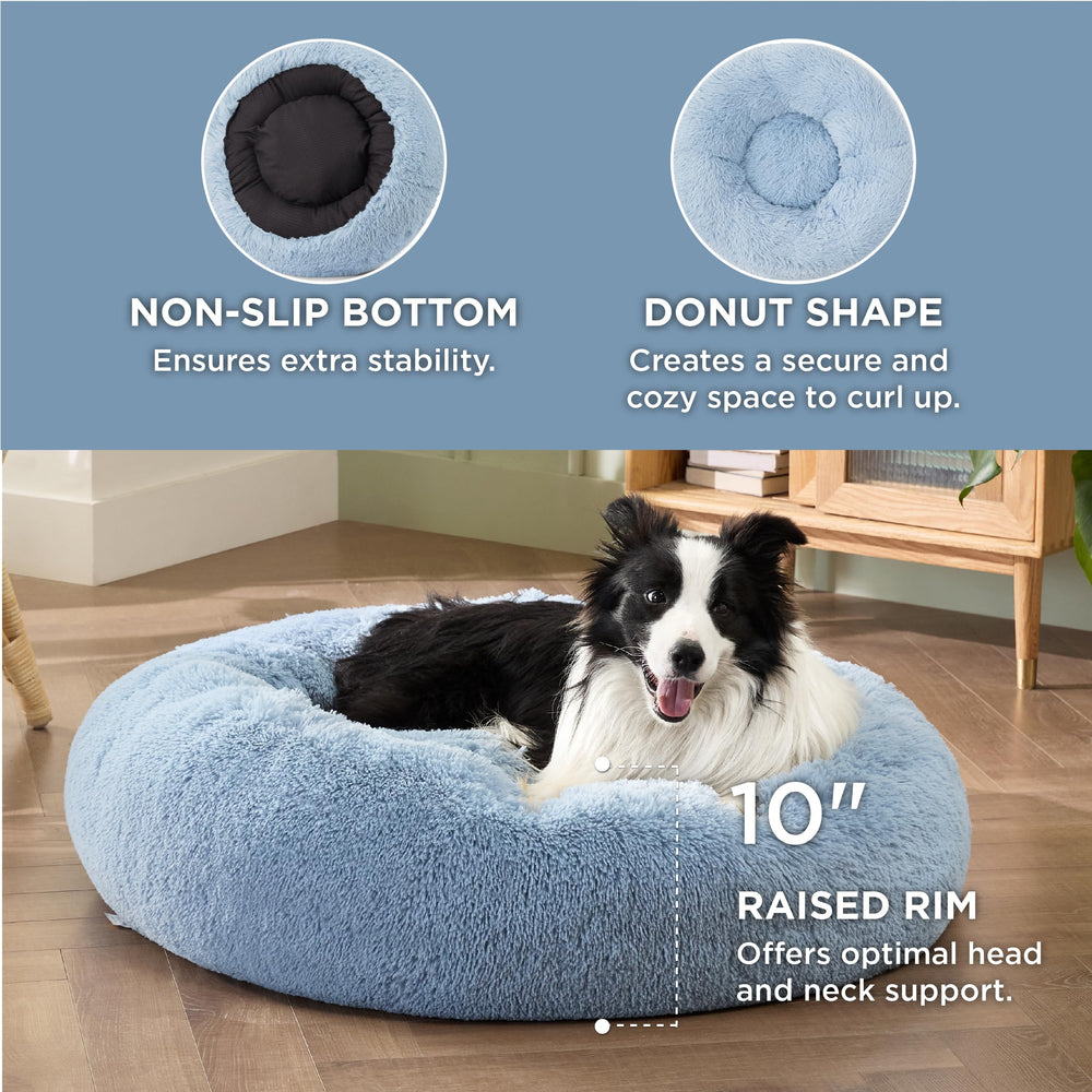 Interior esponjoso de Bedsure cama rosquilla para mayor suavidad