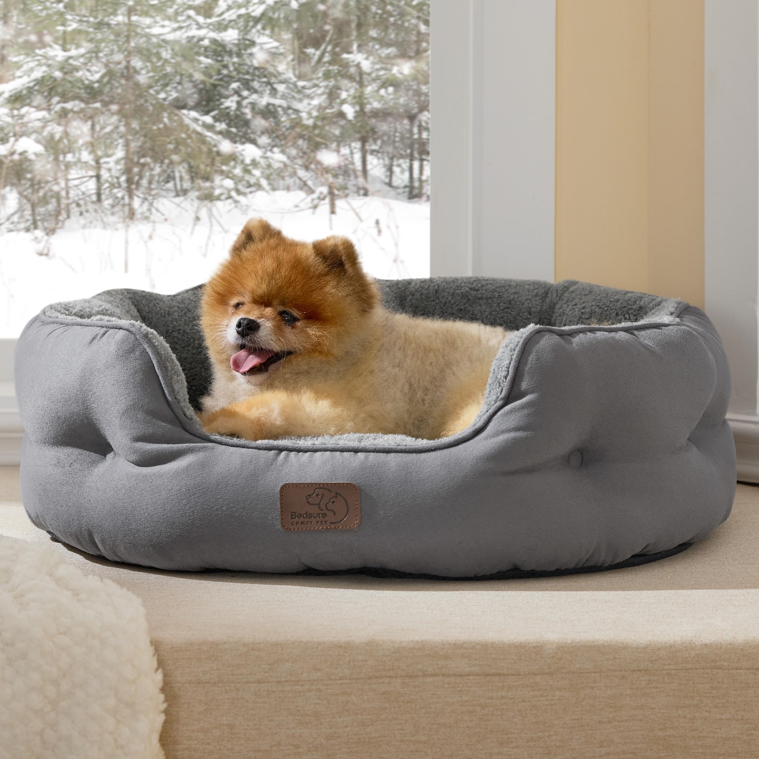 Bedsure cama tamaño pequeno para mascotas, ideal para casa.