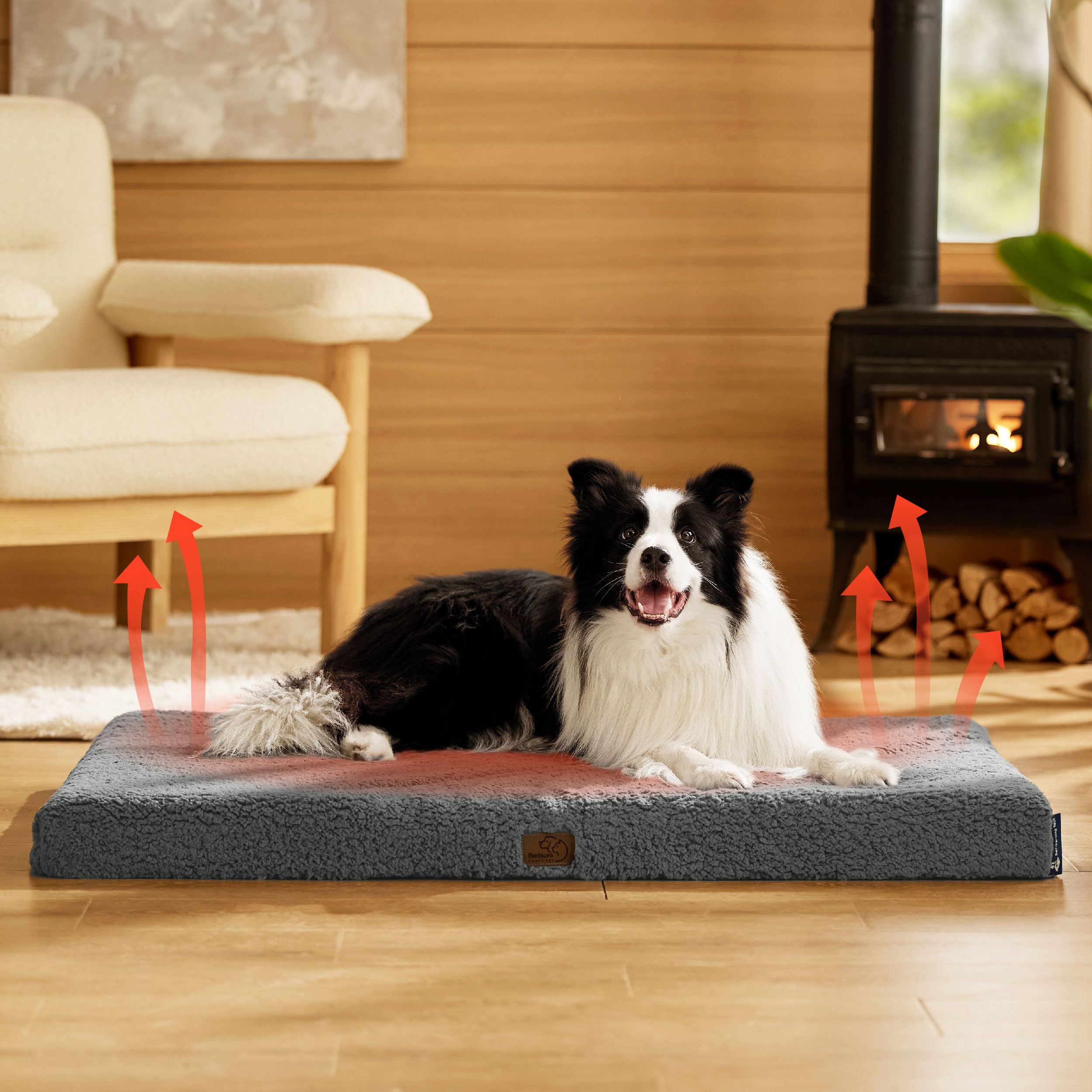 Bedsure uso diario en casa, ideal para descanso cómodo de mascotas.