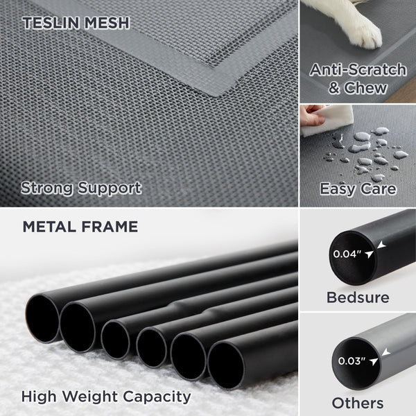 Bedsure Cama para Perro uso interior y exterior, ideal para casa y patio