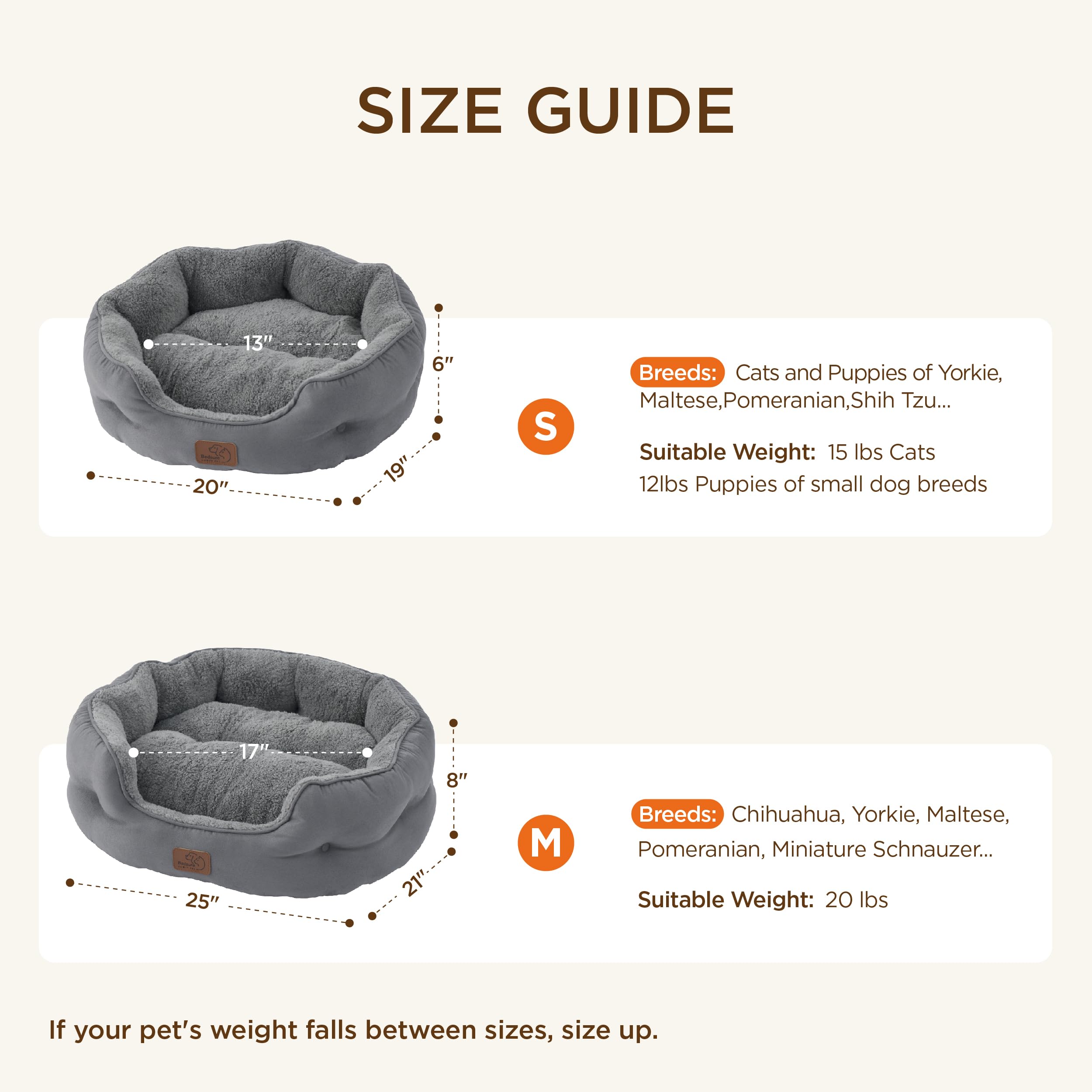 Bedsure cama para interiores gatos, diseño redondo y acogedor.