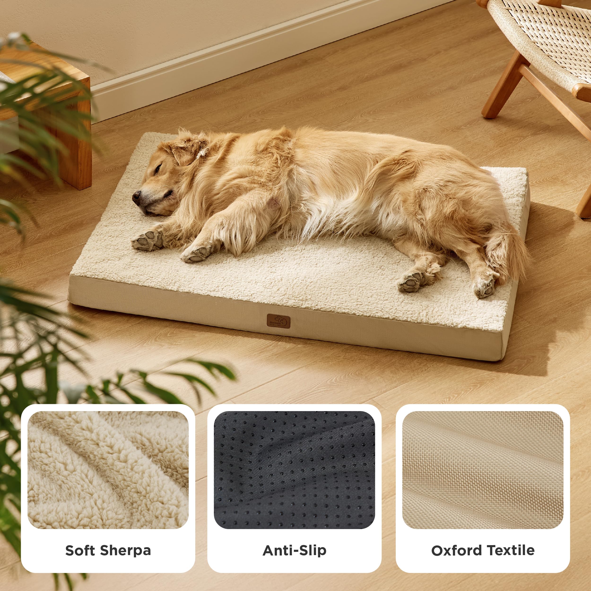 Bedsure cama-perro-xl base-antideslizante mantiene la cama estable
