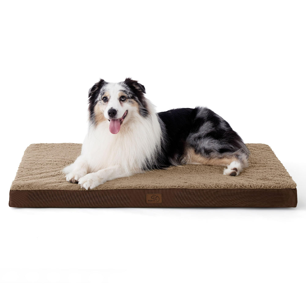 Bedsure cama xl para canil con espuma huevo, soporte cómodo.