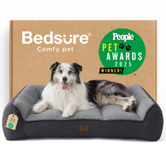 Bedsure cama para perro XL ortopédica con funda impermeable, protege contra derrames.