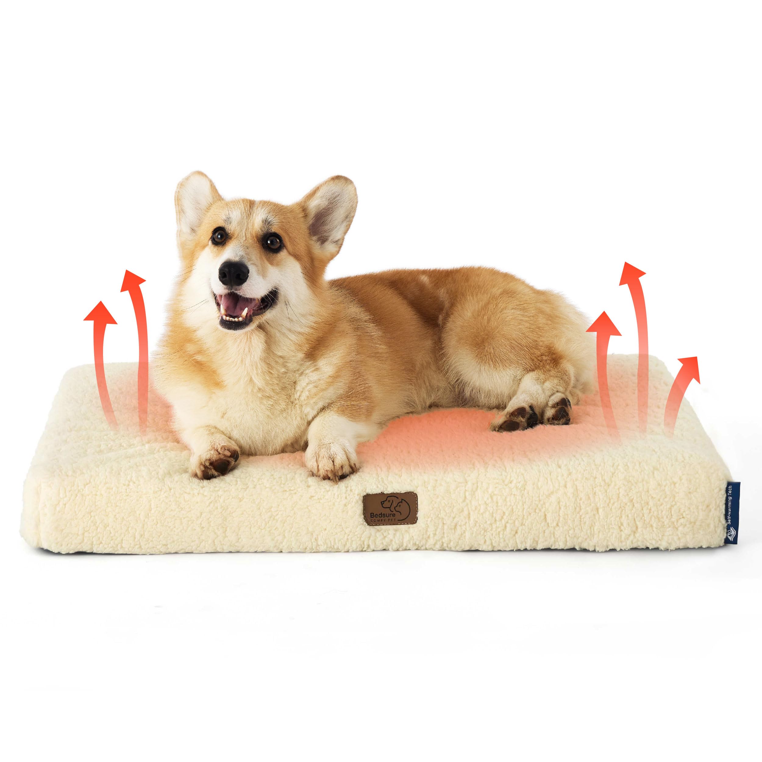Bedsure cama para perros medianos con calor propio para noches frías.