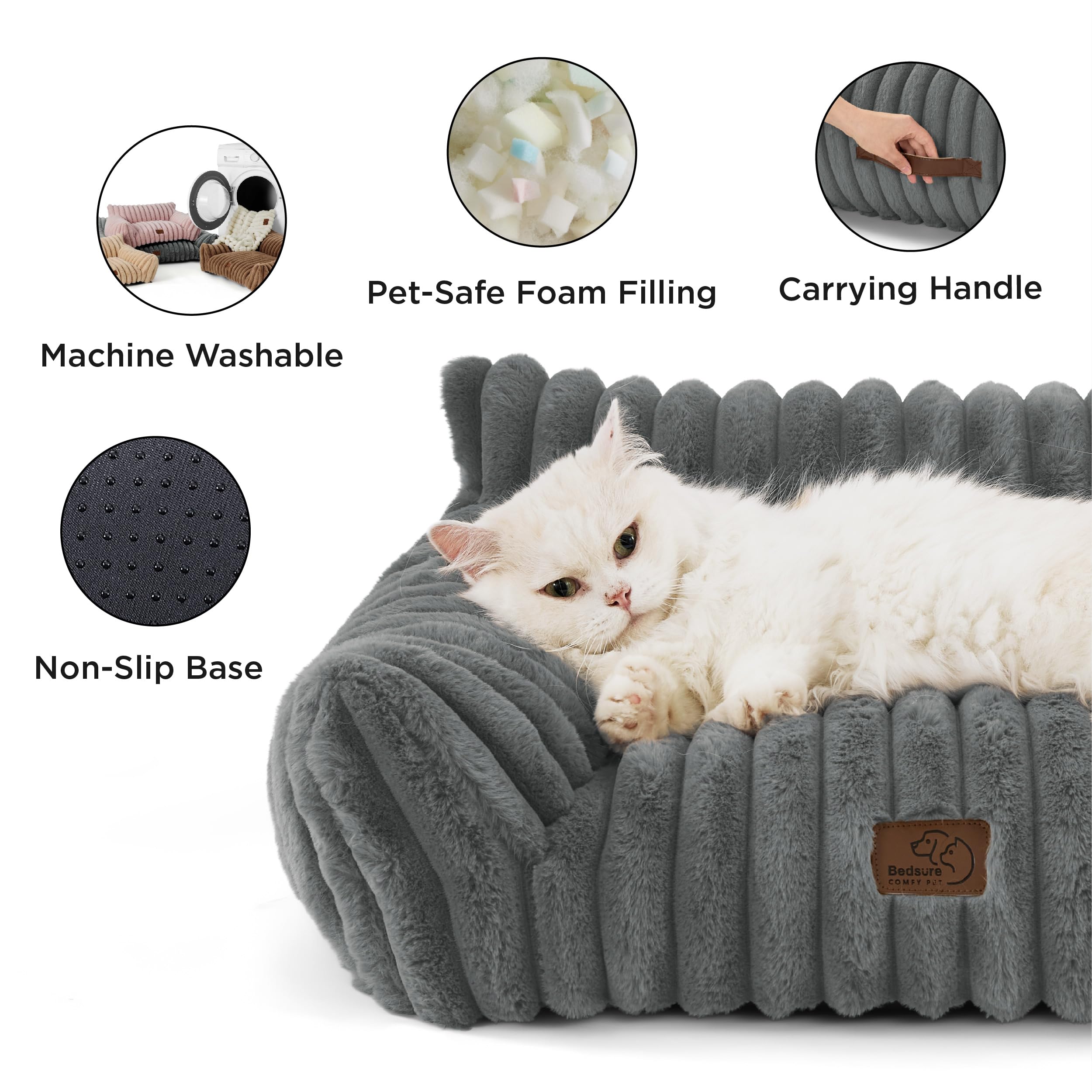 Bedsure cama para perros medianos y grandes, comodidad para el día a día.