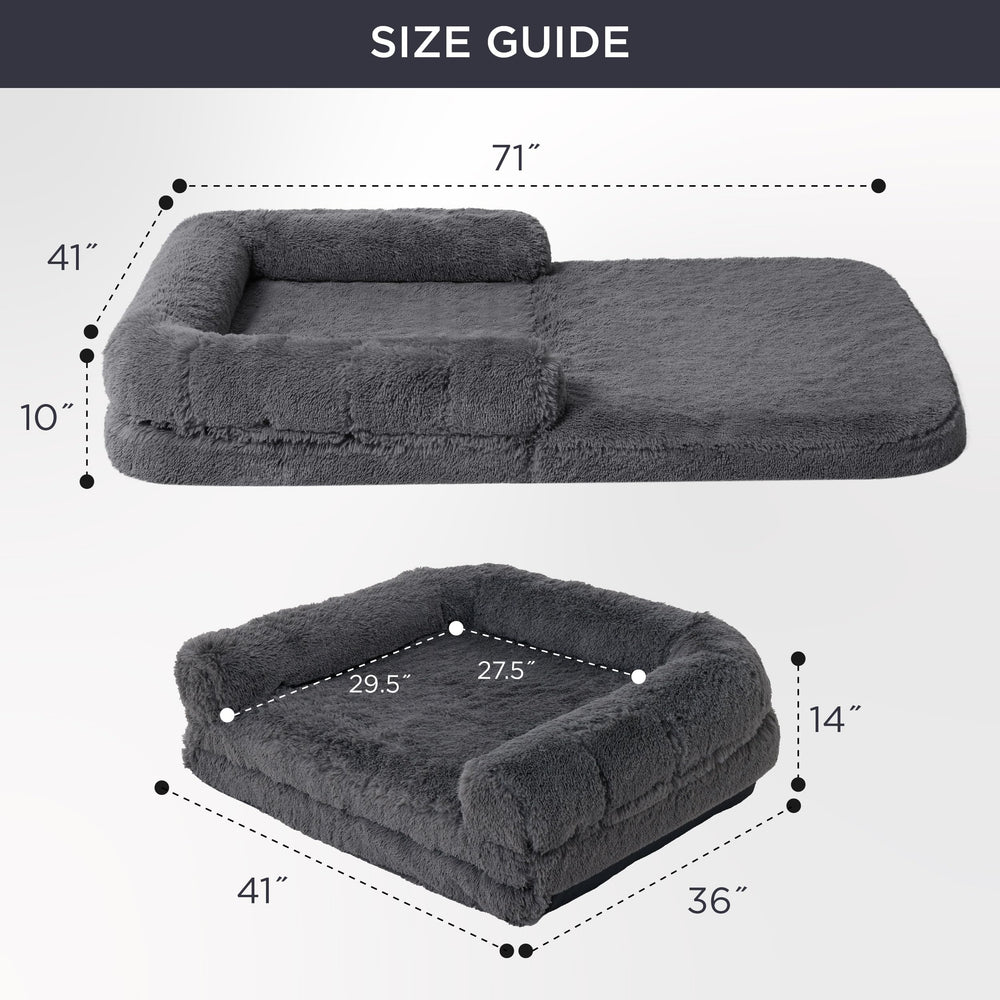 Bedsure cama plegable humano-perro diseño portátil para viajes y excursiones.