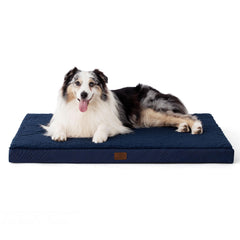 Bedsure cama XL para perro en jaula con espuma en panales para soporte cómodo.