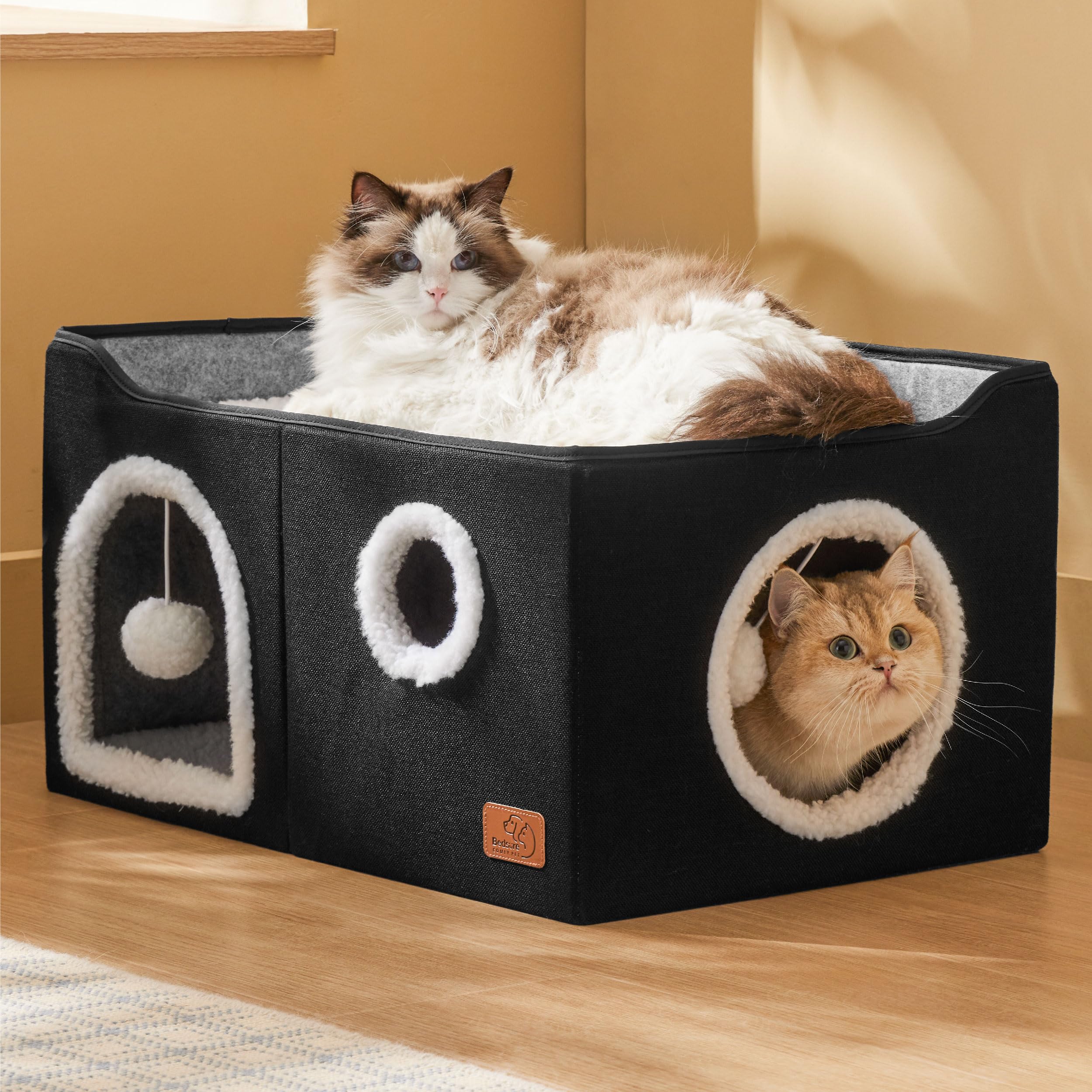 Bedsure casa cubo para gatos, cojines extraíbles lavables a máquina