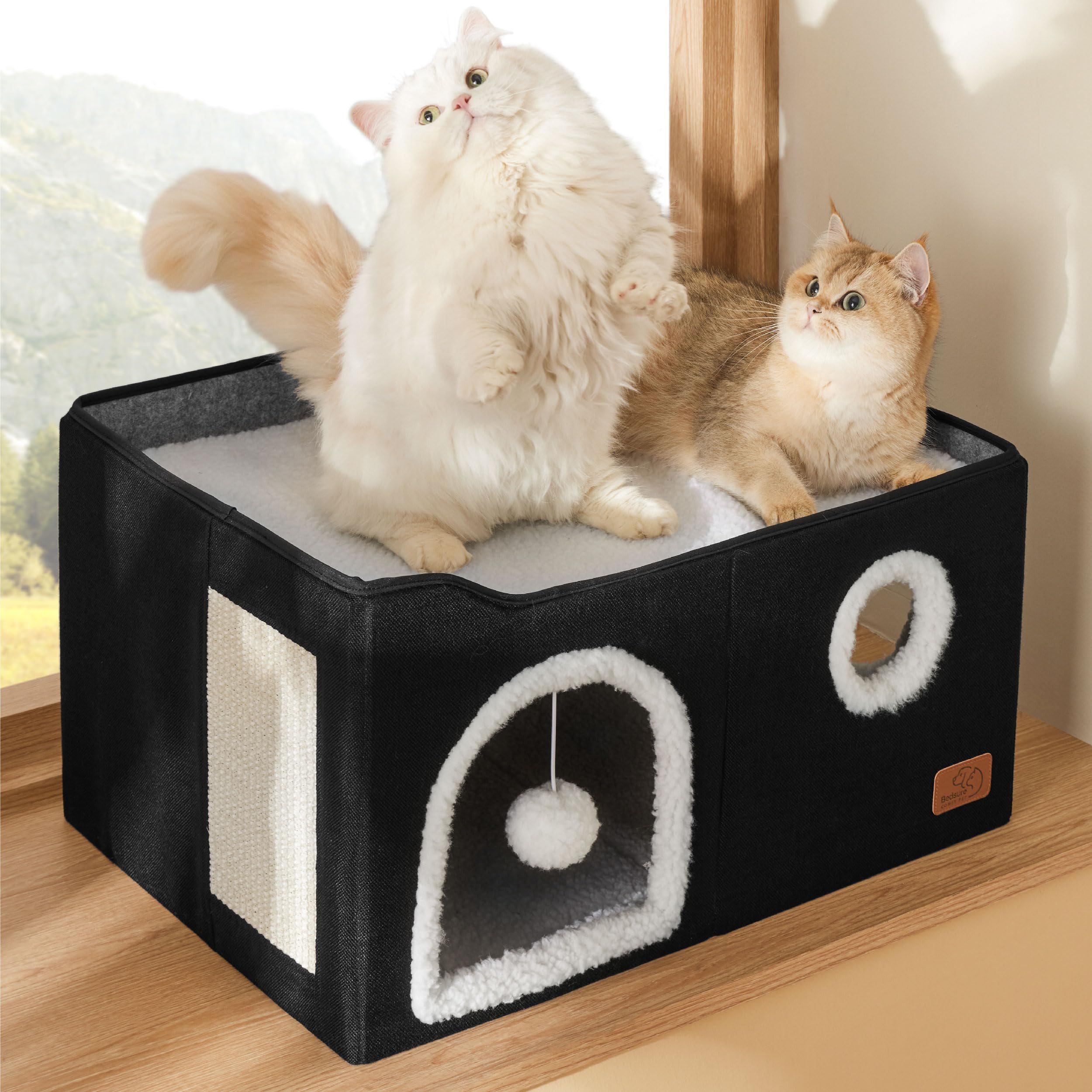 Bedsure casa cubo para gatos, diseño elegante que combina con la vivienda