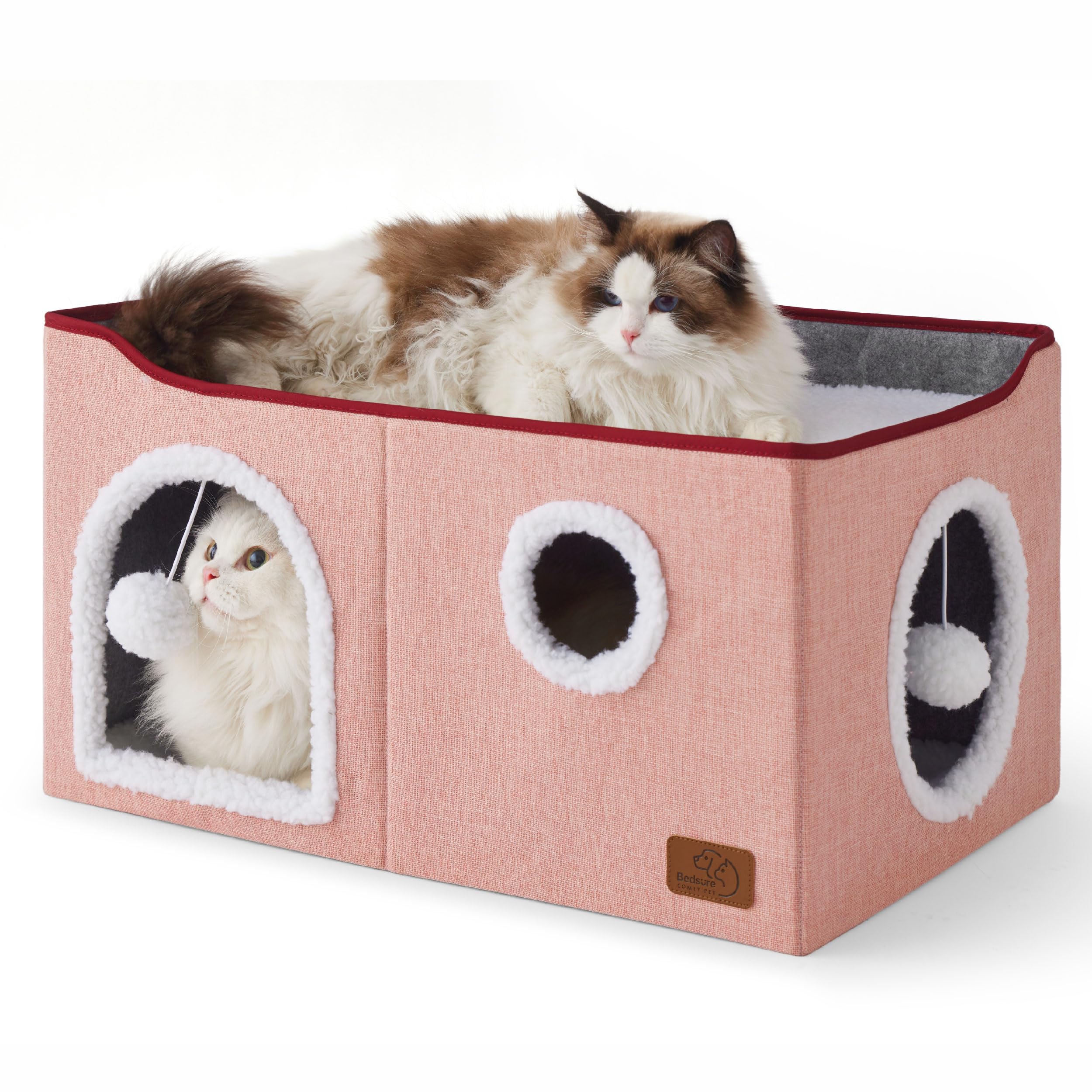 Bedsure casa gato amplia frontal: espacio cómodo para descansar.