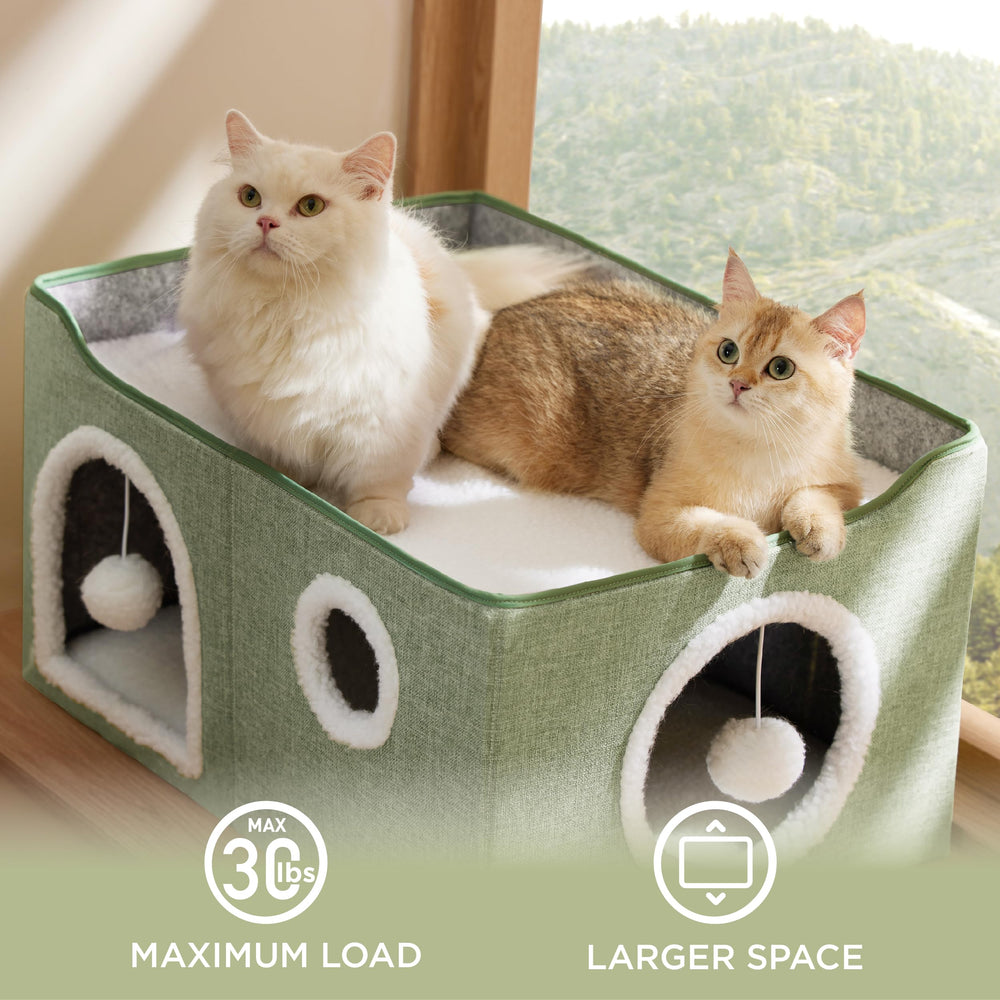 Bedsure casa-gato-cubo-extragrande rascador-sisal, fomenta el cuidado de las uñas.