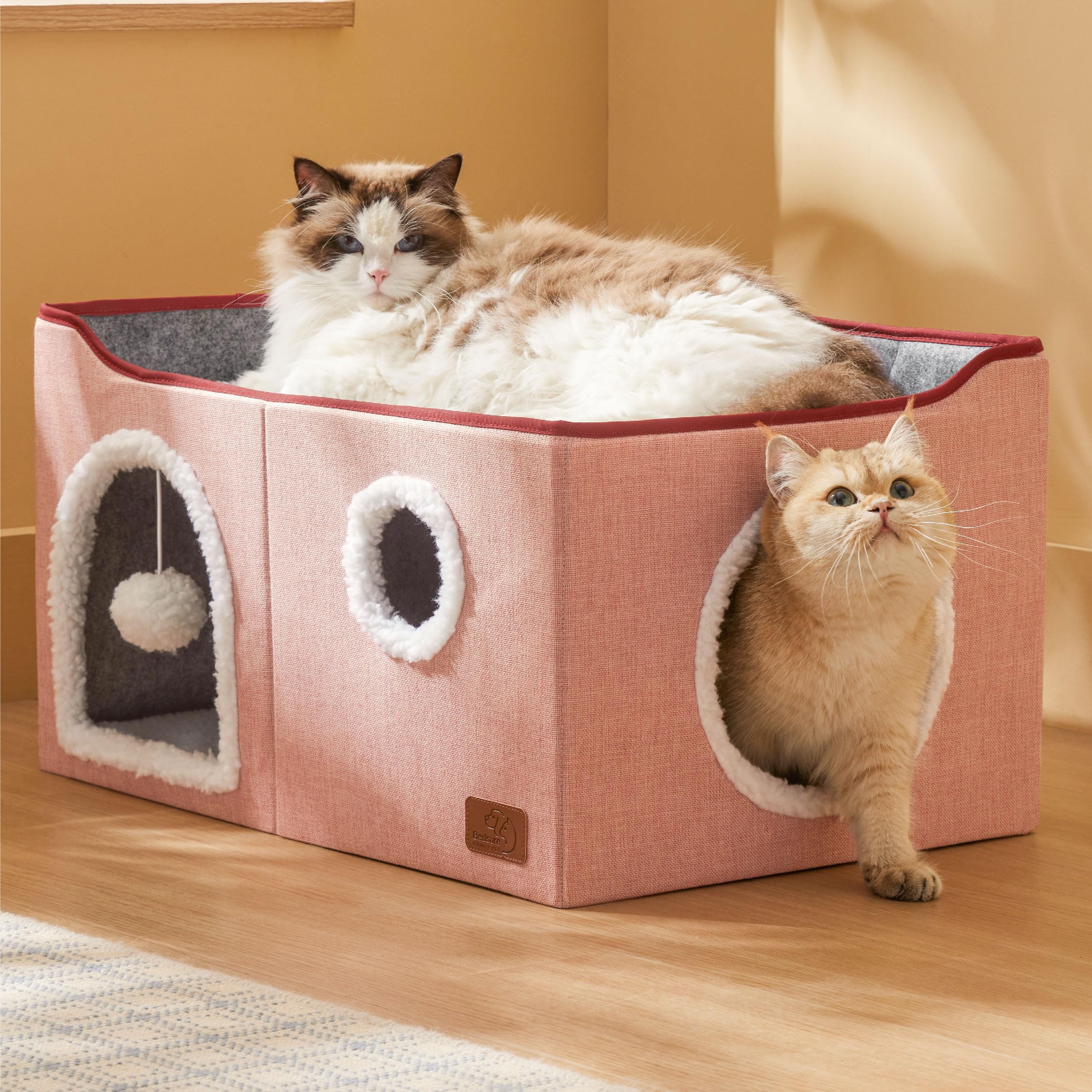 Bedsure casa gato plegable: almacenamiento y viaje sin esfuerzo.
