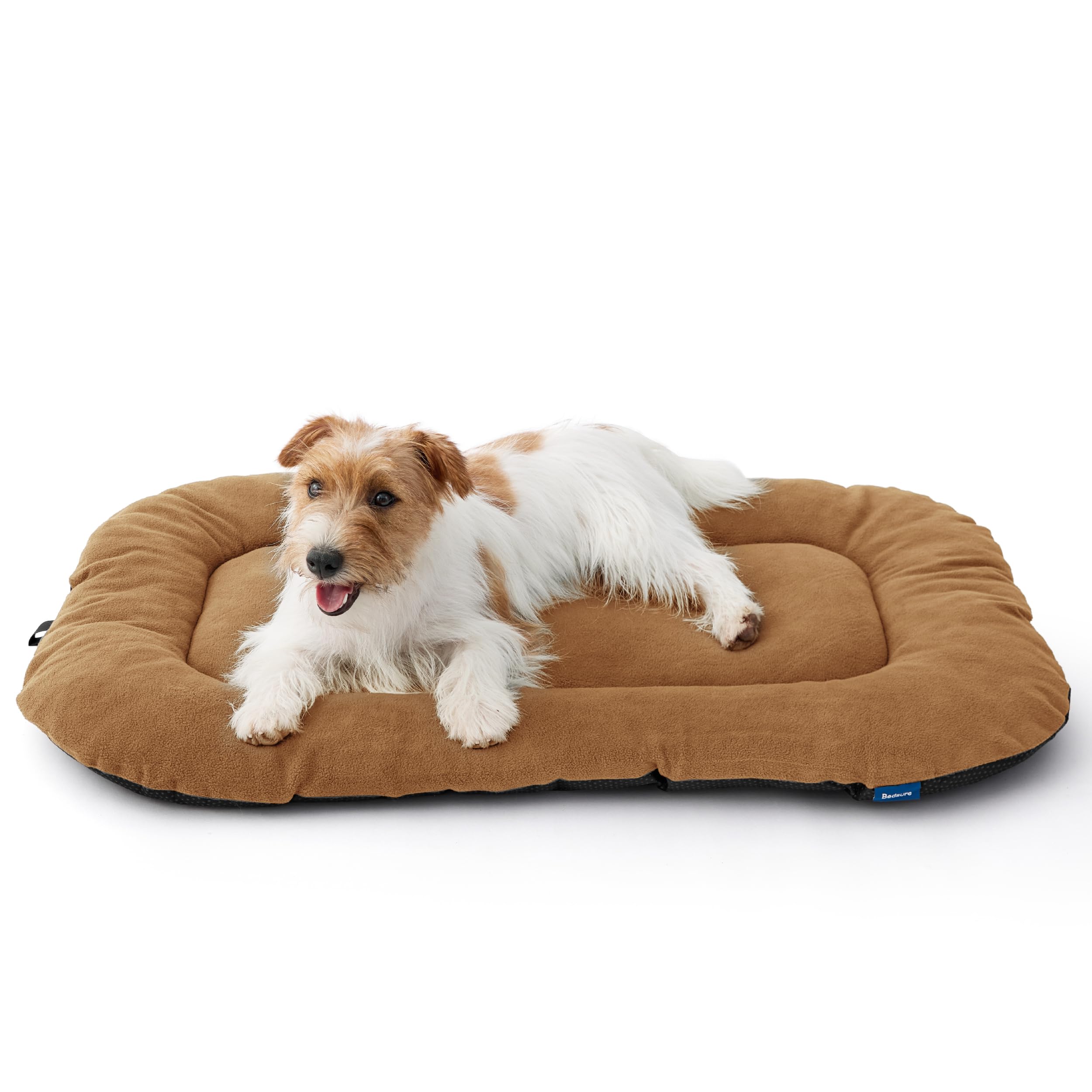 Bedsure cojin jaula perro antideslizante mantiene estable la cama en jaula.