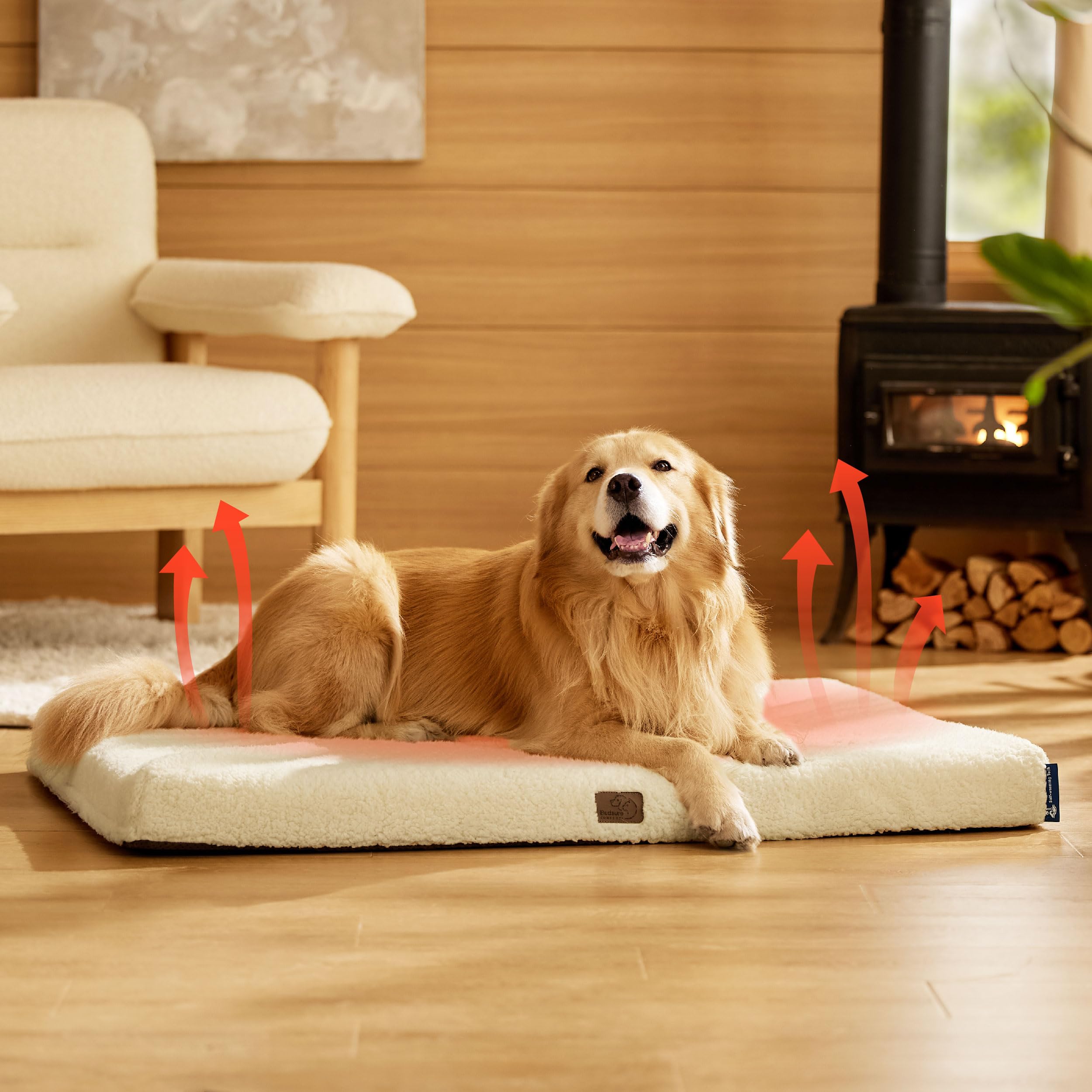 Bedsure diseño suave de sherpa mejora la experiencia de sueño de tu mascota.