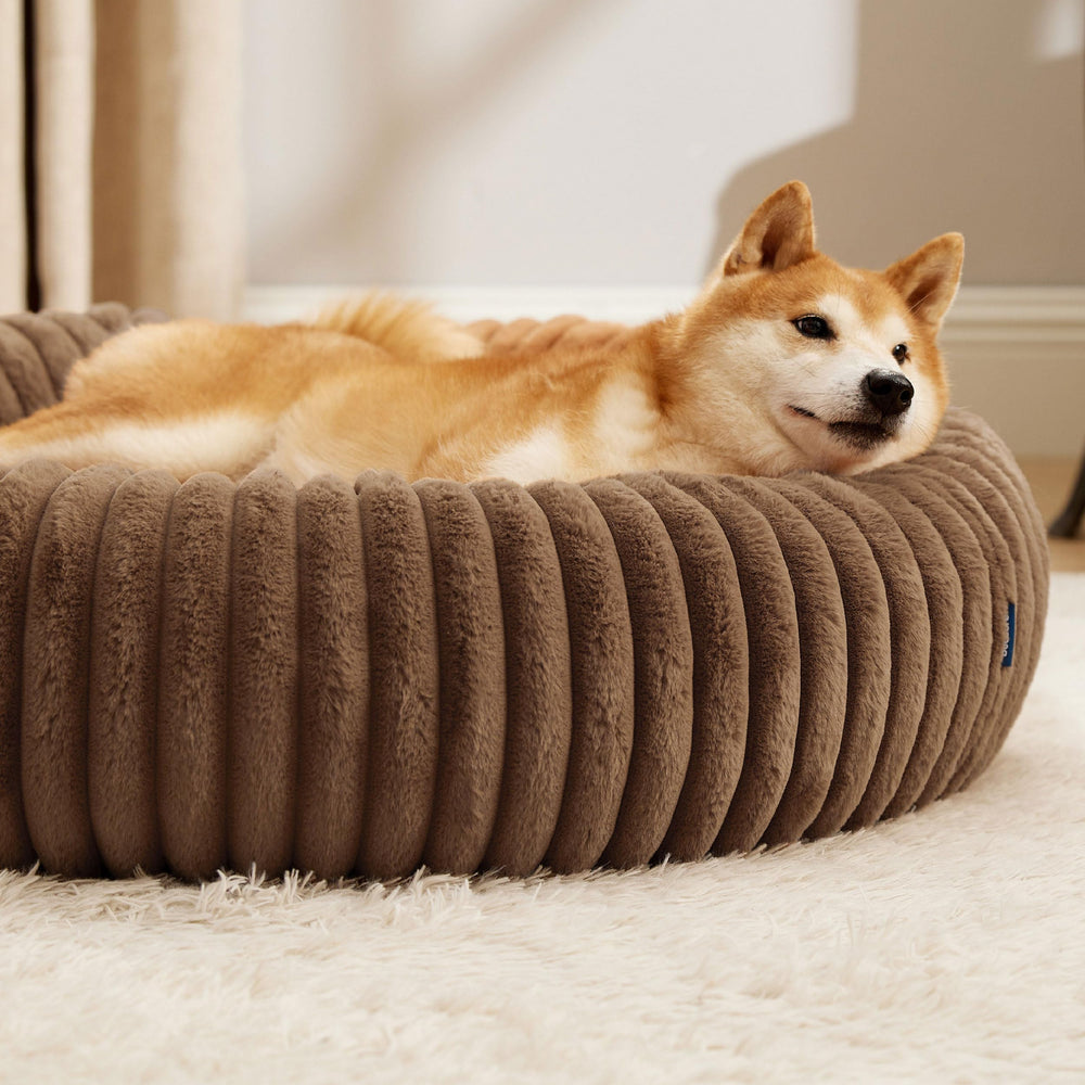 Bedsure tamaño 91x91x20 cm, cama donut para perros grandes
