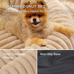 Bedsure Donut, base antideslizante para mayor seguridad cuando tu perro se mueve.