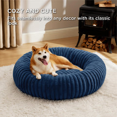 Bedsure Donut Grande Cama para Perro, funda removible para limpieza fácil