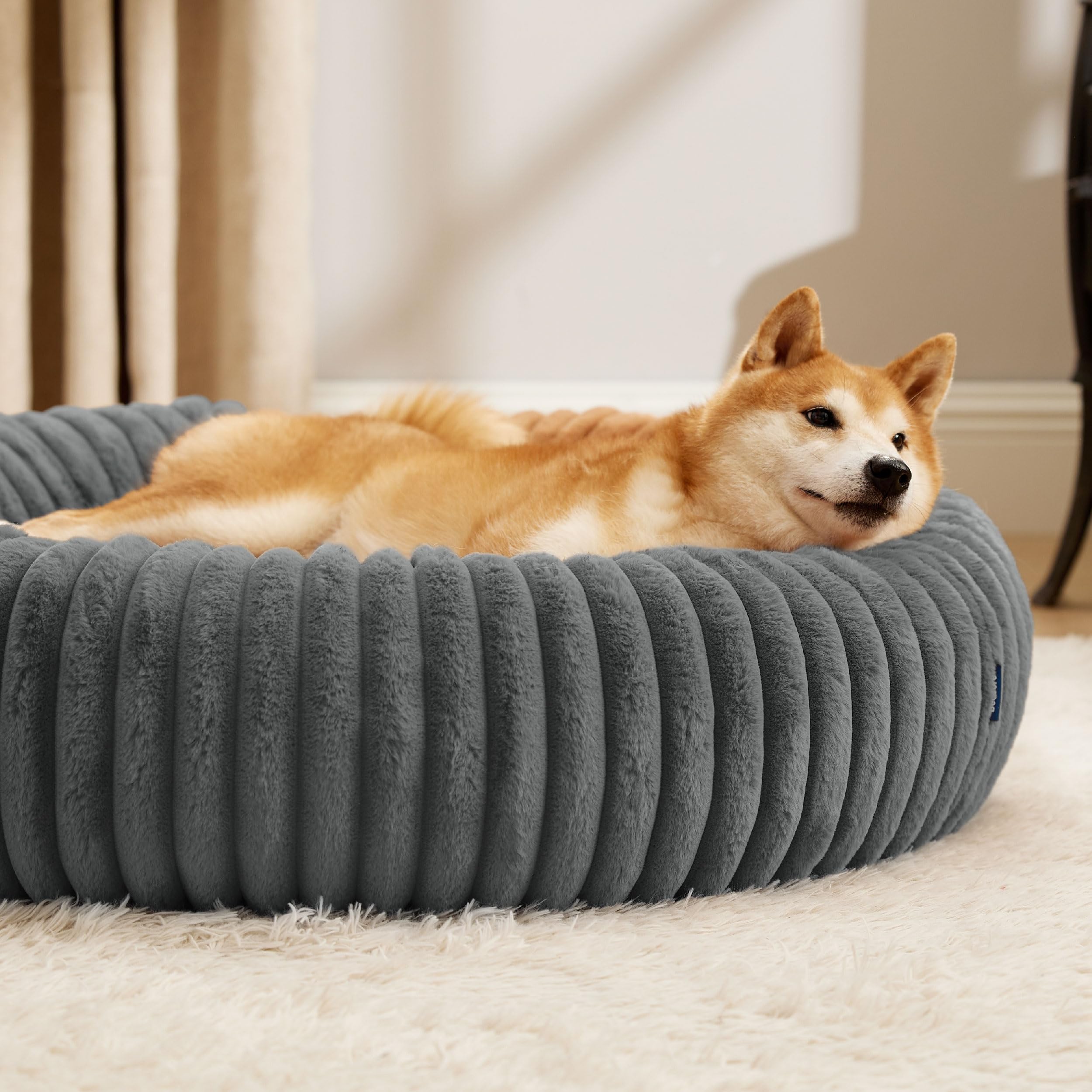 Bedsure cama redonda para perro grande funda lavable a máquina