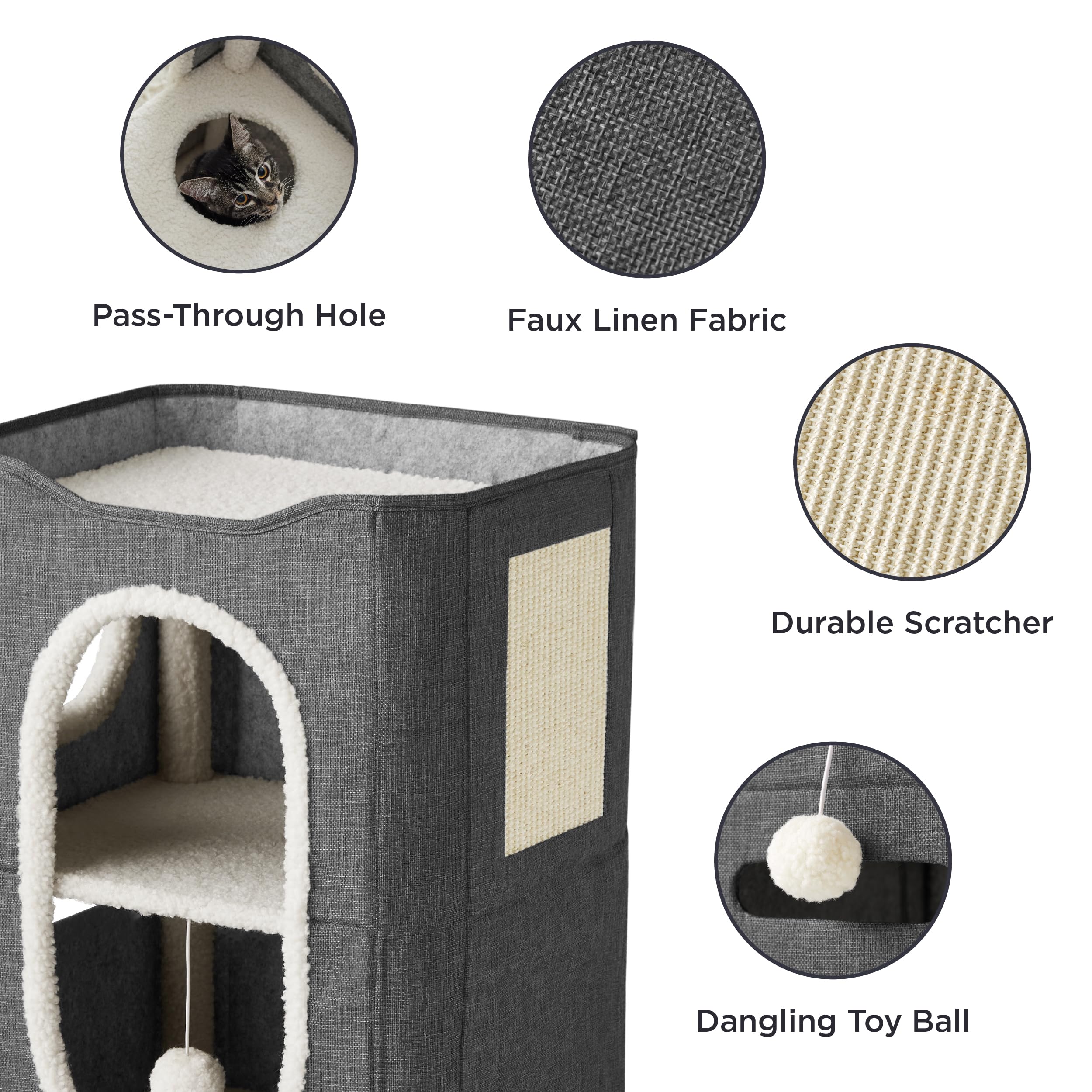 Bedsure rascador de sisal para entretenimiento seguro y prolongado.