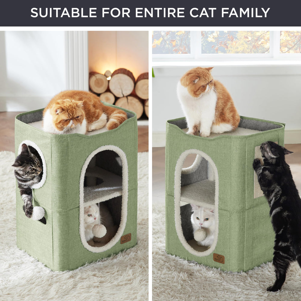 Bedsure estructura-gato-verde, montaje sencillo y limpieza fácil.