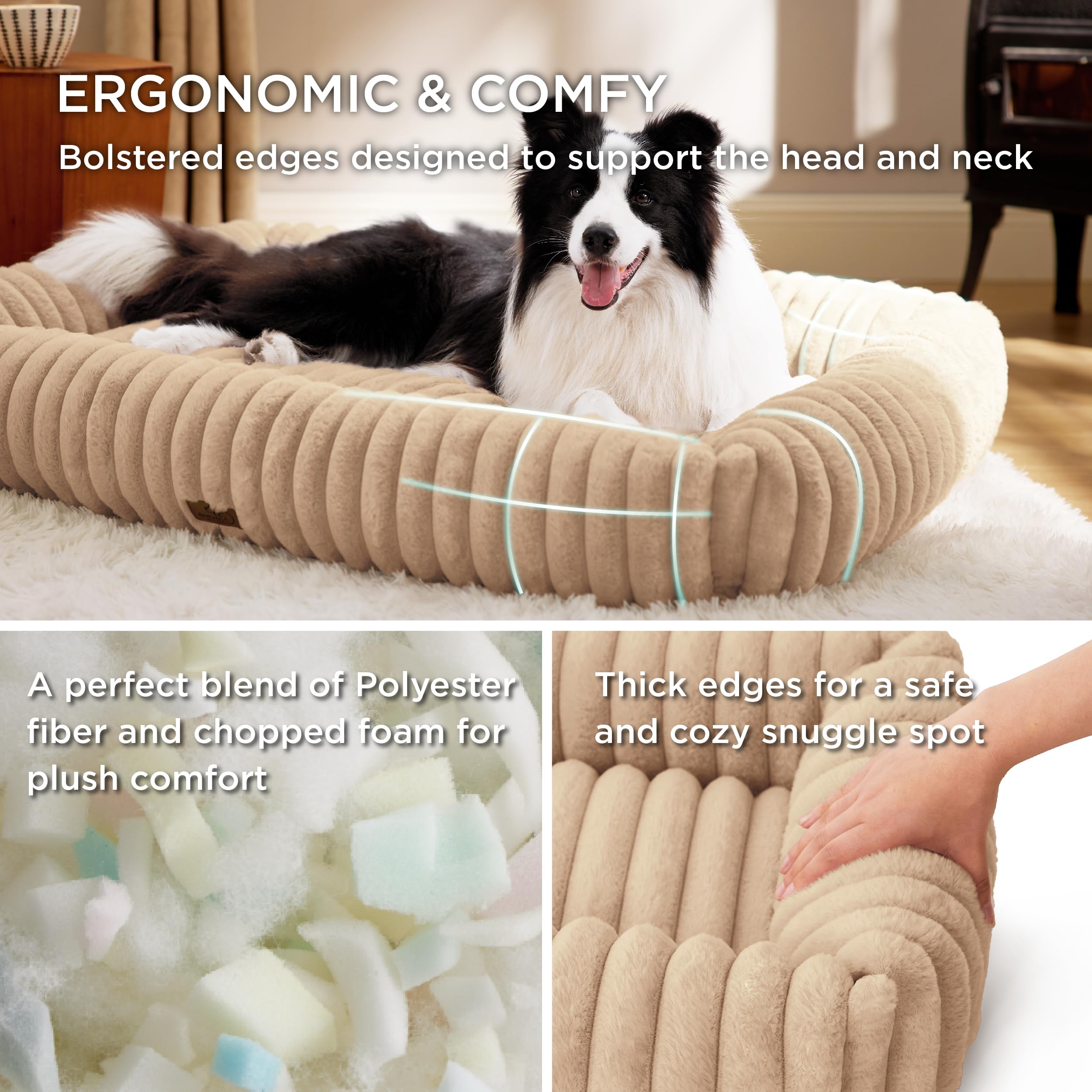 Bedsure felpa sintética suave crea un ambiente cálido para mascotas.