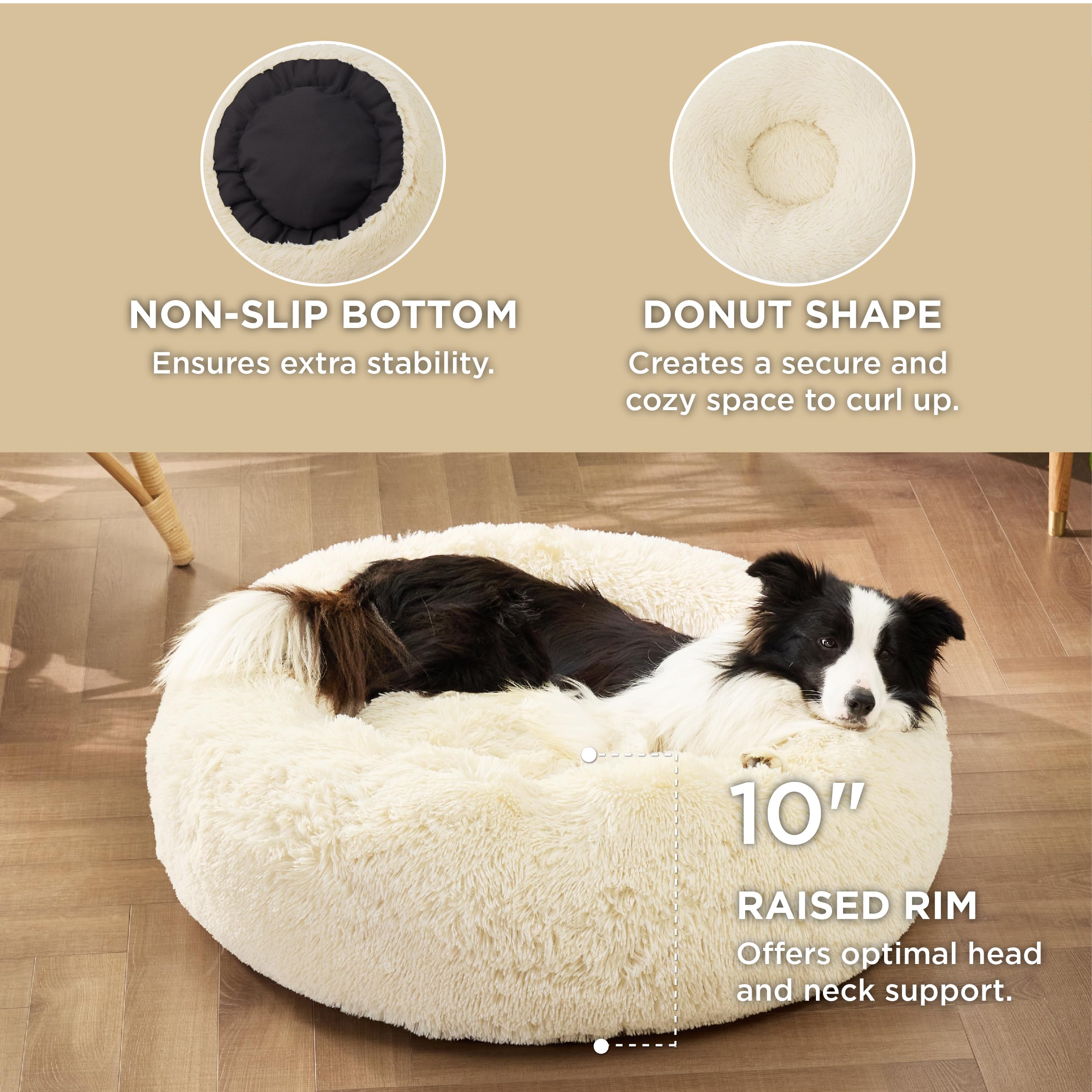 Funda desmontable y lavable de Bedsure para cama dona para fácil limpieza