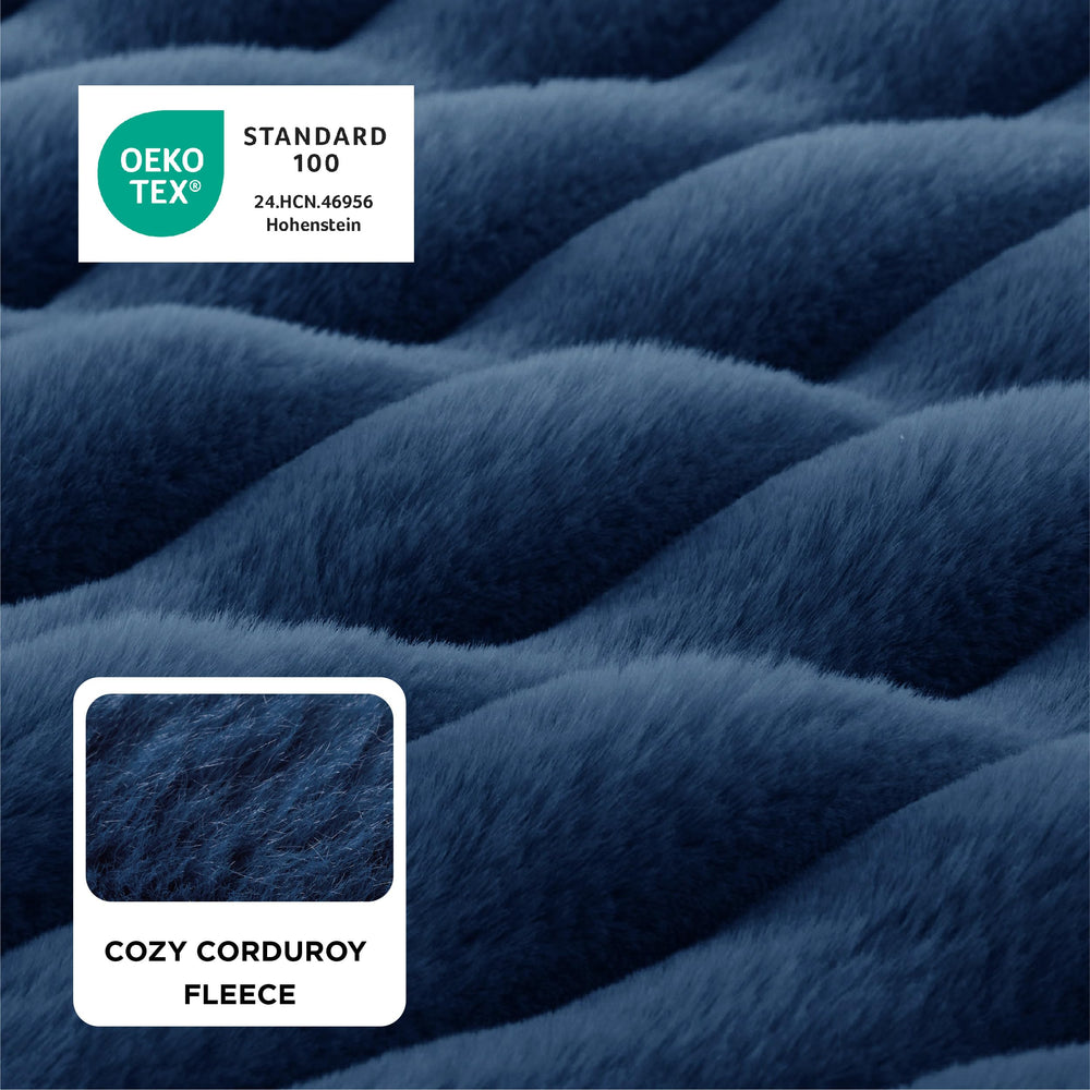 Bedsure funda-desmontable-pana-azul: lavado rápido y estética durable.