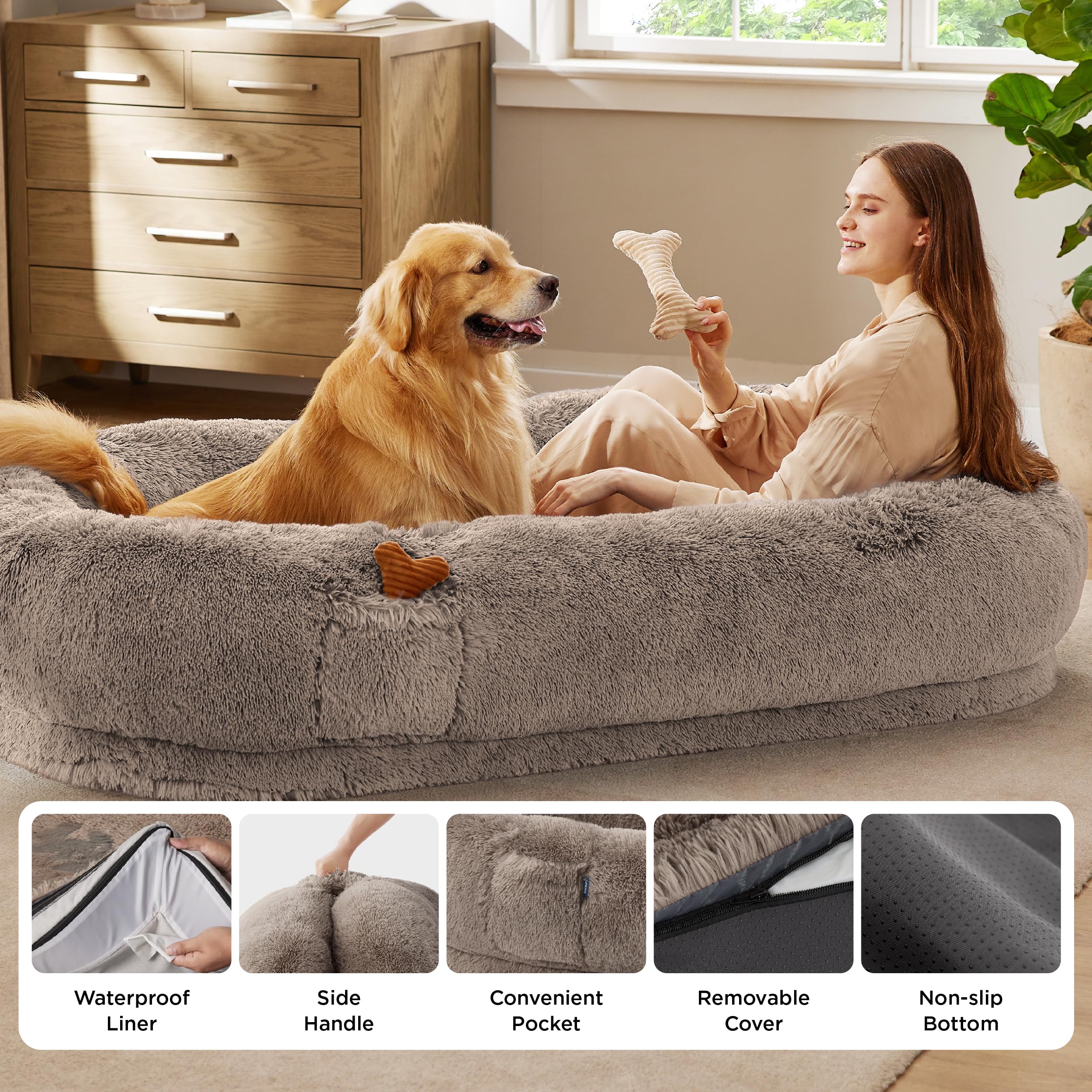 Bedsure funda extraíble lavable a máquina para fácil limpieza