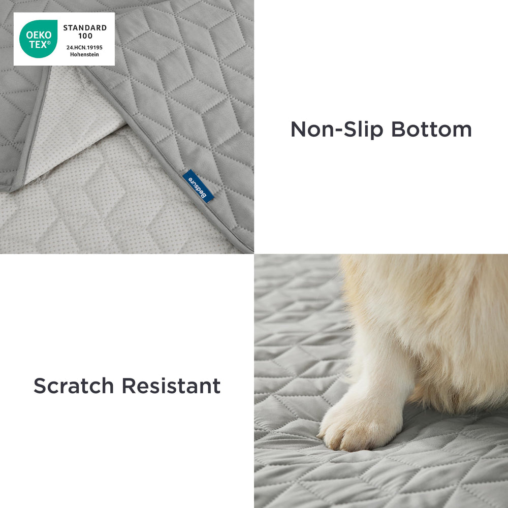Bedsure funda lavable para mascotas gris 82x82 facilita la limpieza.