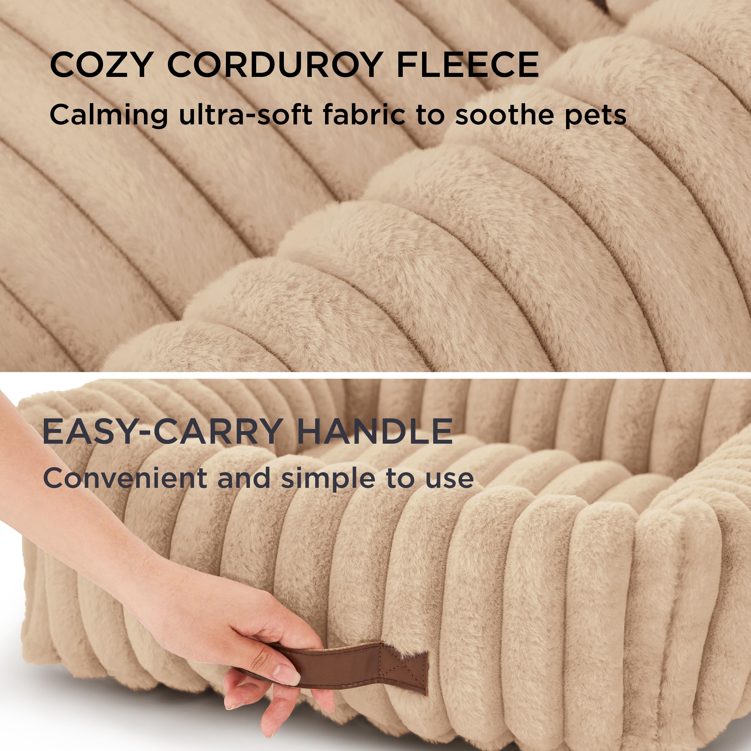 Bedsure funda retirada lavable para cama de perro, limpieza rápida y sencilla.