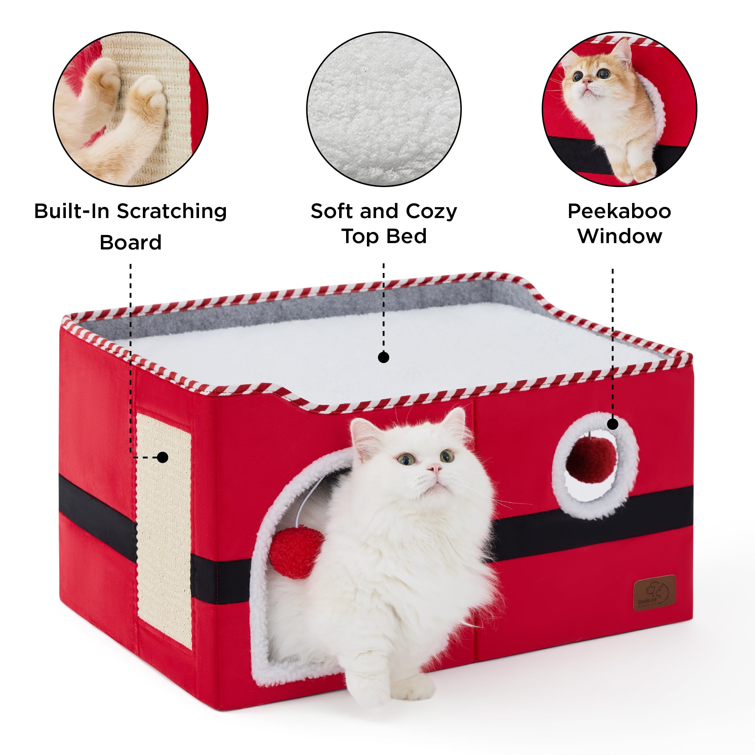 Bedsure bola peluda colgante para gatos para jugar y estimular