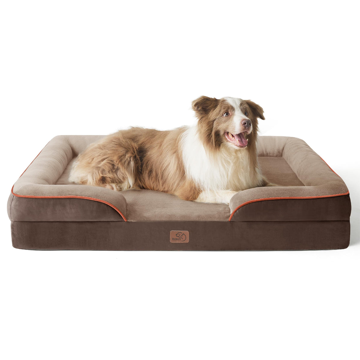 Bedsure L Plus, cama ortopédica para perros grandes, ofrece soporte y confort nocturno.